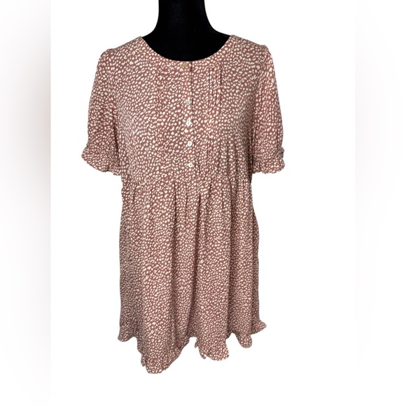 Jodifl Cream Patterned Short Sleeve Dress - Picture 6 of 10